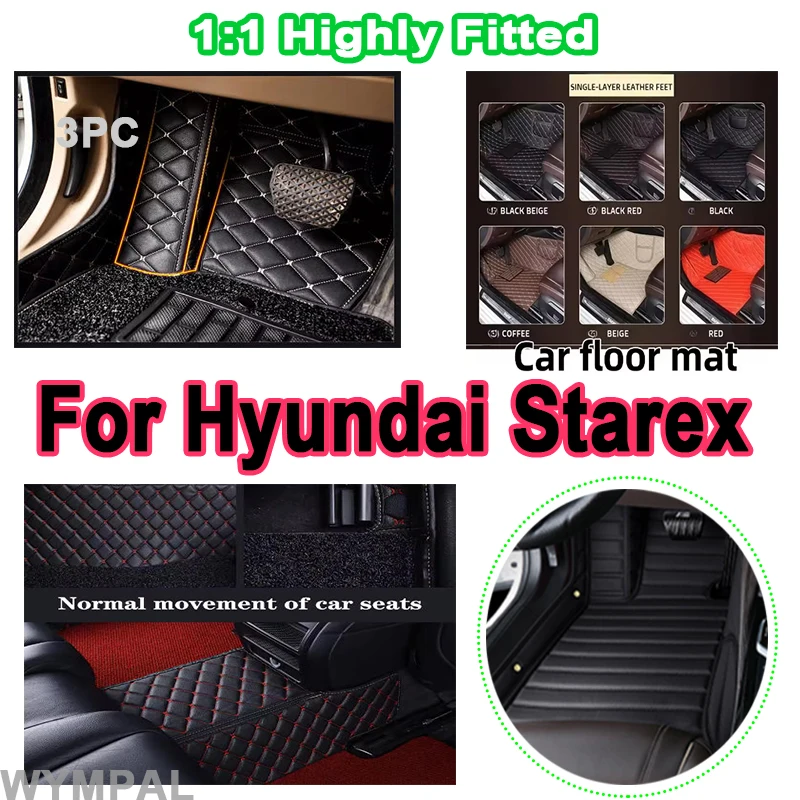 

Luxury Anti-dirty Car Floor Mat For Hyundai Starex H-1 TQ 2008~2017 Pad Car Full Set Mud Car Trunk Floor Mat Car Acessories