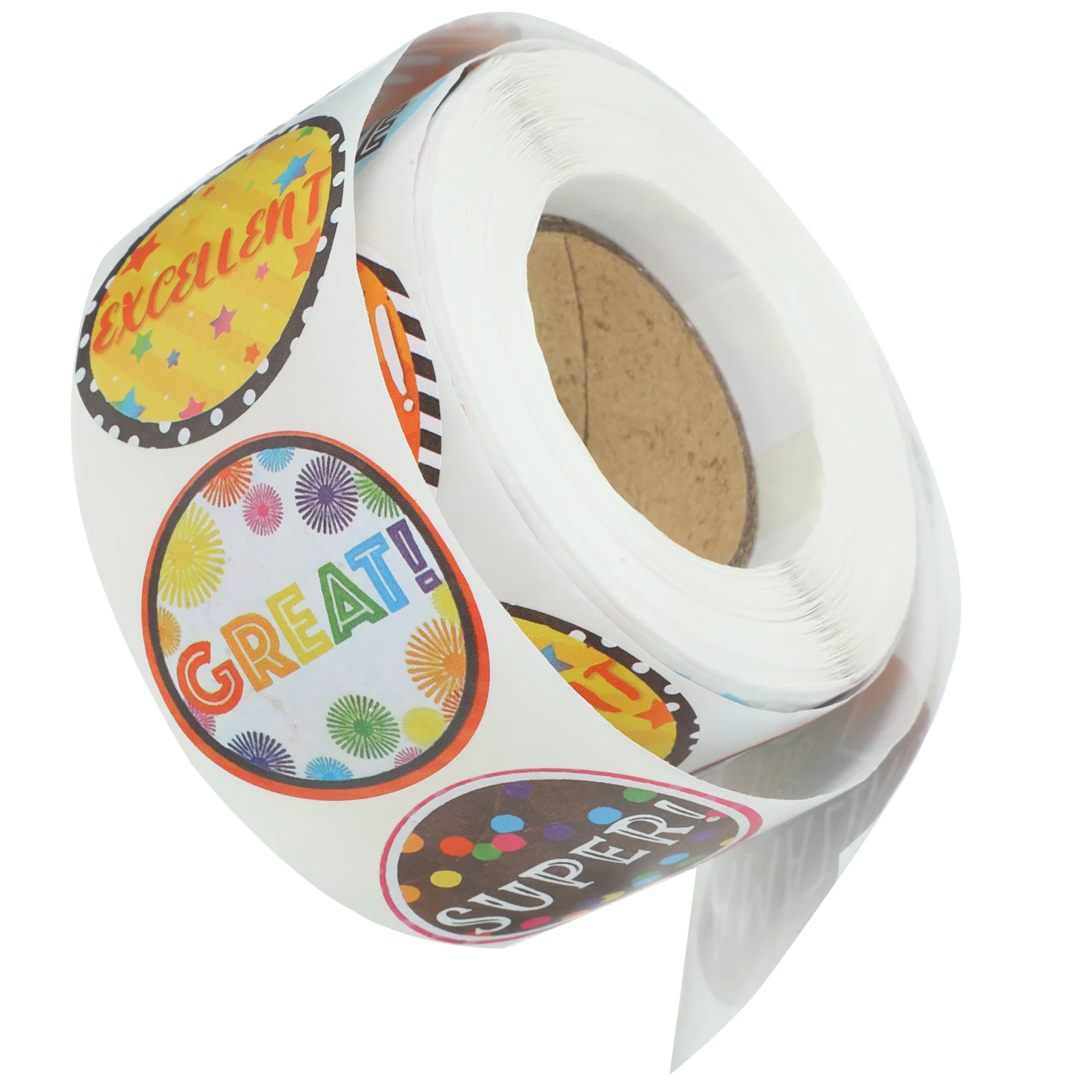 1 Roll Reward Stickers for Bright Creative Patterns Easy Peel Seal Decorative Labels Positive Classroom Incentives