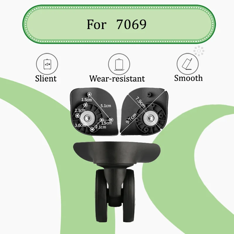 

For 7096 Luggage Waterproof Swivel Wheels Accessories Broken Wheels Instantly Become New Wheels Silent and Wear-resistant
