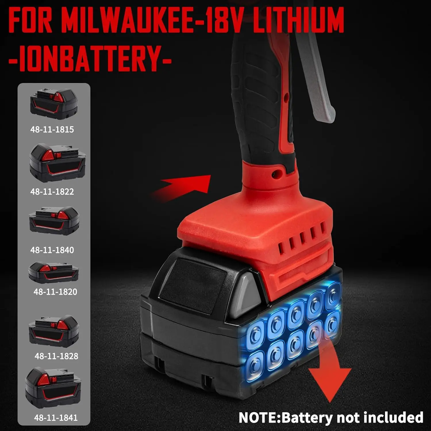 آلة تركيب اهتزاز البلاط اللاسلكي لبطارية ميلووكي، أدوات اهتزاز لوضع الزجاج على الحائط قابلة للتعديل بـ 8 سرعات