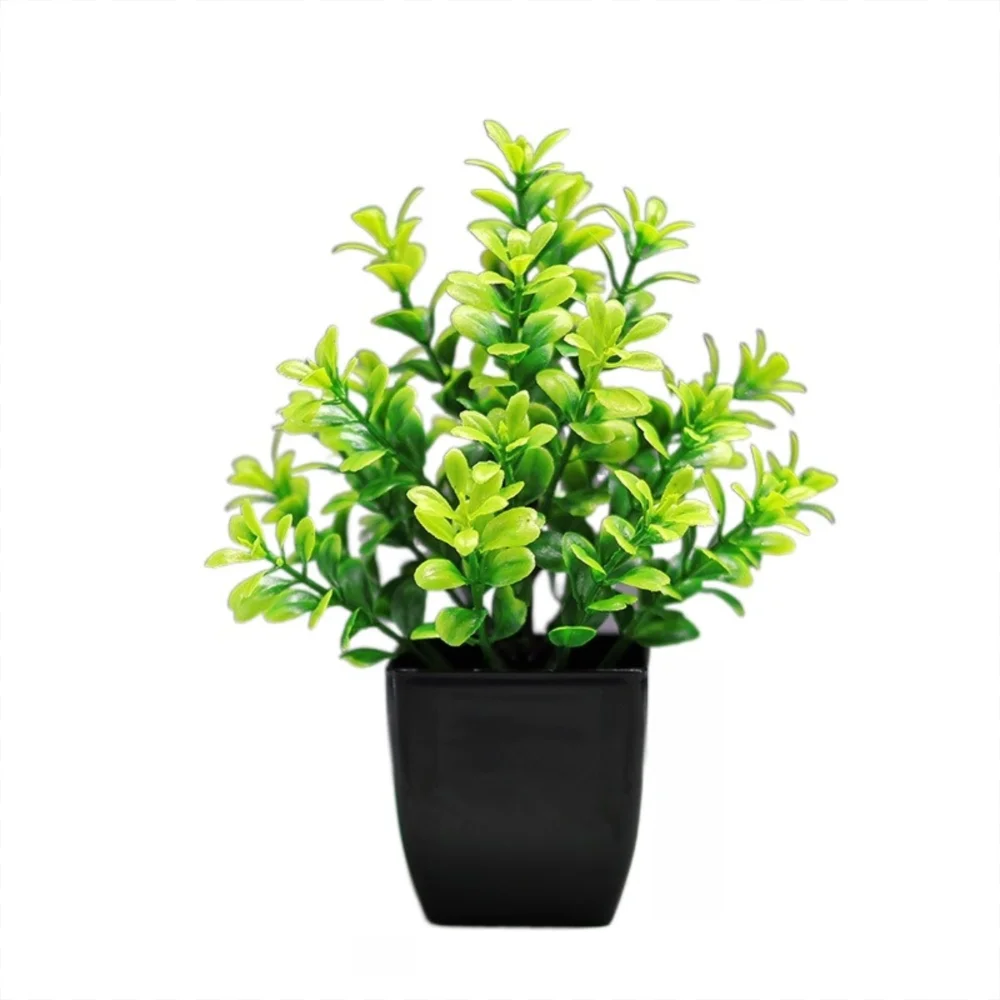 Novo bonsai artificial bonsai eucalipto artificial planta falsa vaso ornamentos com pote simulado árvore vaso planta decoração do jardim