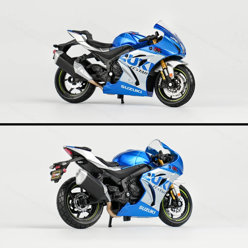 Bburago 1:18 2021 Suzuki GSX-R1000 R Static Die Cast Vehicles Collectible Motorcycle Model Toys