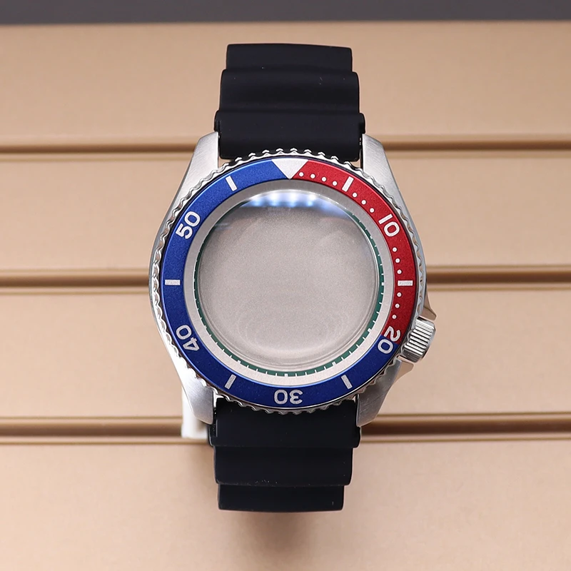 Caja de reloj para hombre de 42,5mm, correa de goma, cristal de zafiro para Mod Skx007 Seiko NH35 NH36/38, movimiento automático, esfera de 28,5mm, 20ATM