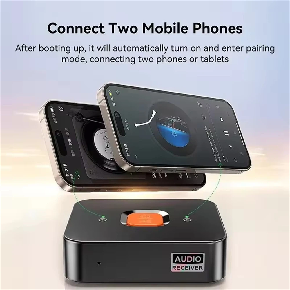 MEUYAG Bluetooth 6.0 Audio Receiver 3.5mm Aux RCA Wireless Stereo Music Adapter Dual Connection for Phone Amplifer Console Mixer