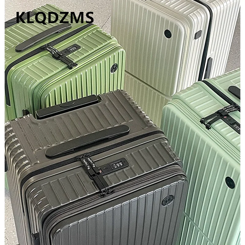 KLQDZMS Handheld Travel Luggage Front Opening Laptop Boarding Case Large Capacity Trolley Case 20