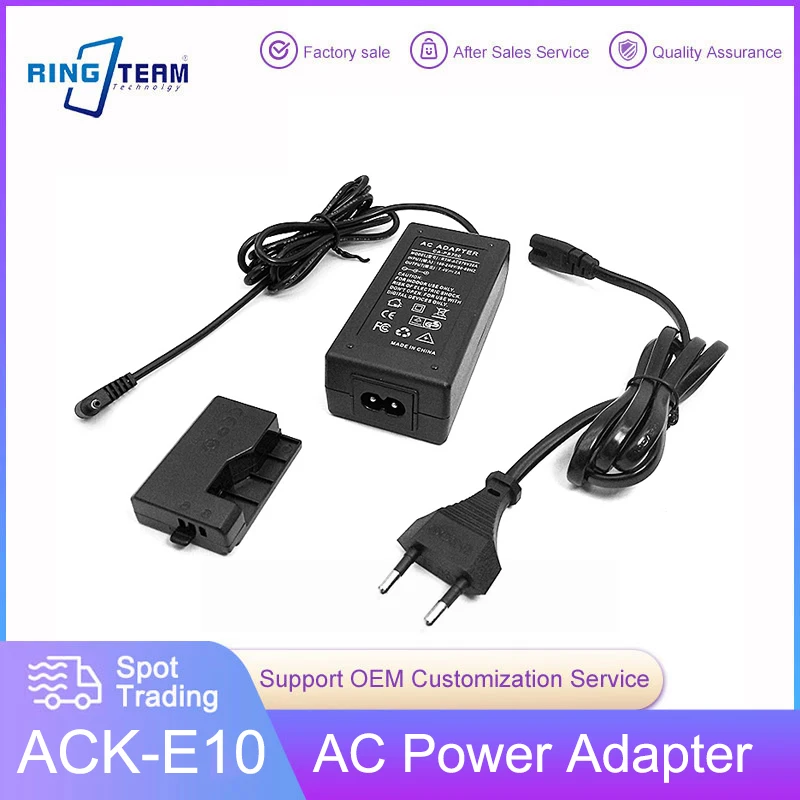 AC Power Adapter ACK-E10 ACKE10 ACK E10 for Canon DSLR Cameras EOS 1100D 1200D 1300D 1500D 3000D Kiss X50 Rebel T3 T5 T6