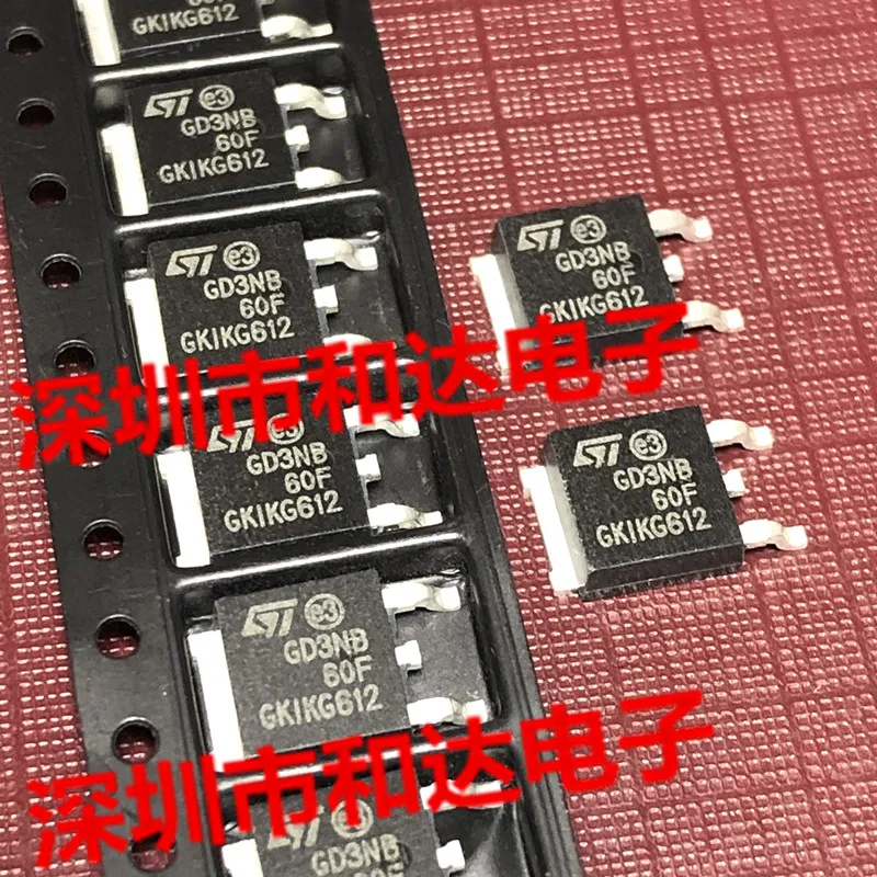 10pcs orginal new  GD3NB60F STGD3NB60F TO-252 600V 3A