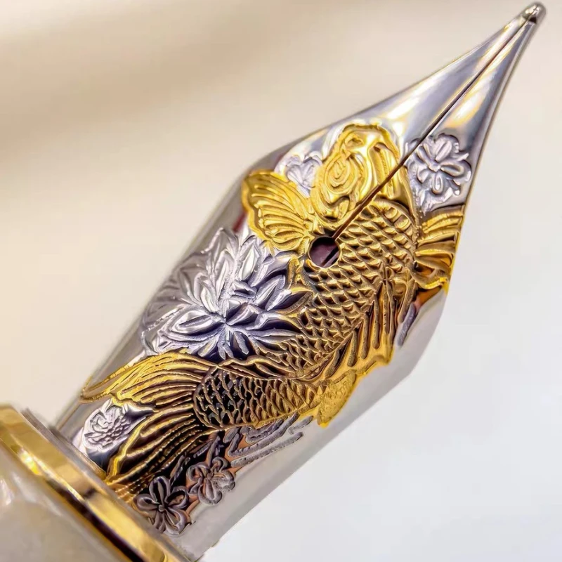 35mm Fountain Pen Nibs Hand Ground with 18K 24K Gold Plating Mirror Polish For JINHAO Hongdian School Supplies Stationery