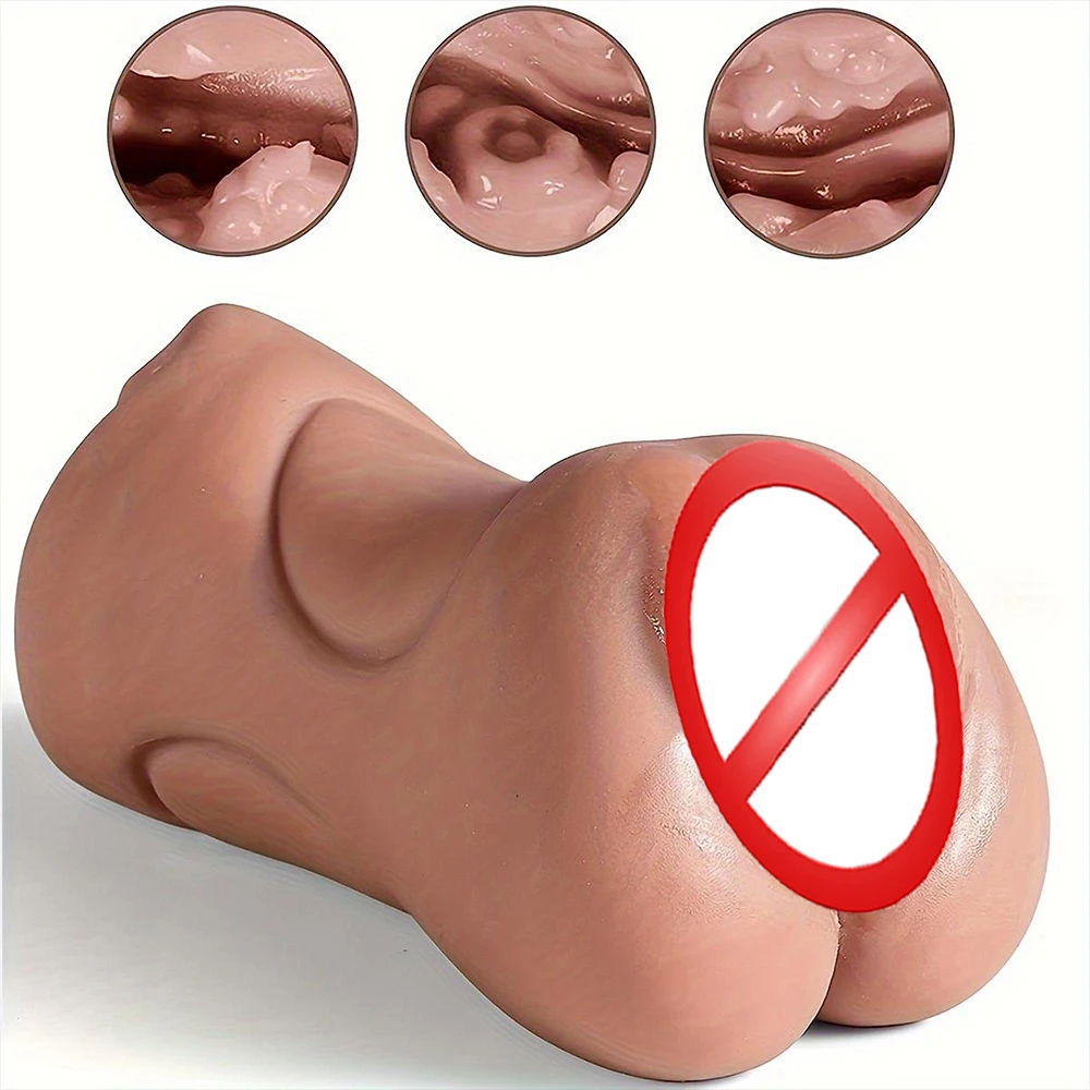 3 in 1 Artificial Vagina Male Masturbator Cup Realistic Vaginal Real Oral Vagina Anal Silicone Ass Sex Toys for Men Masturbation