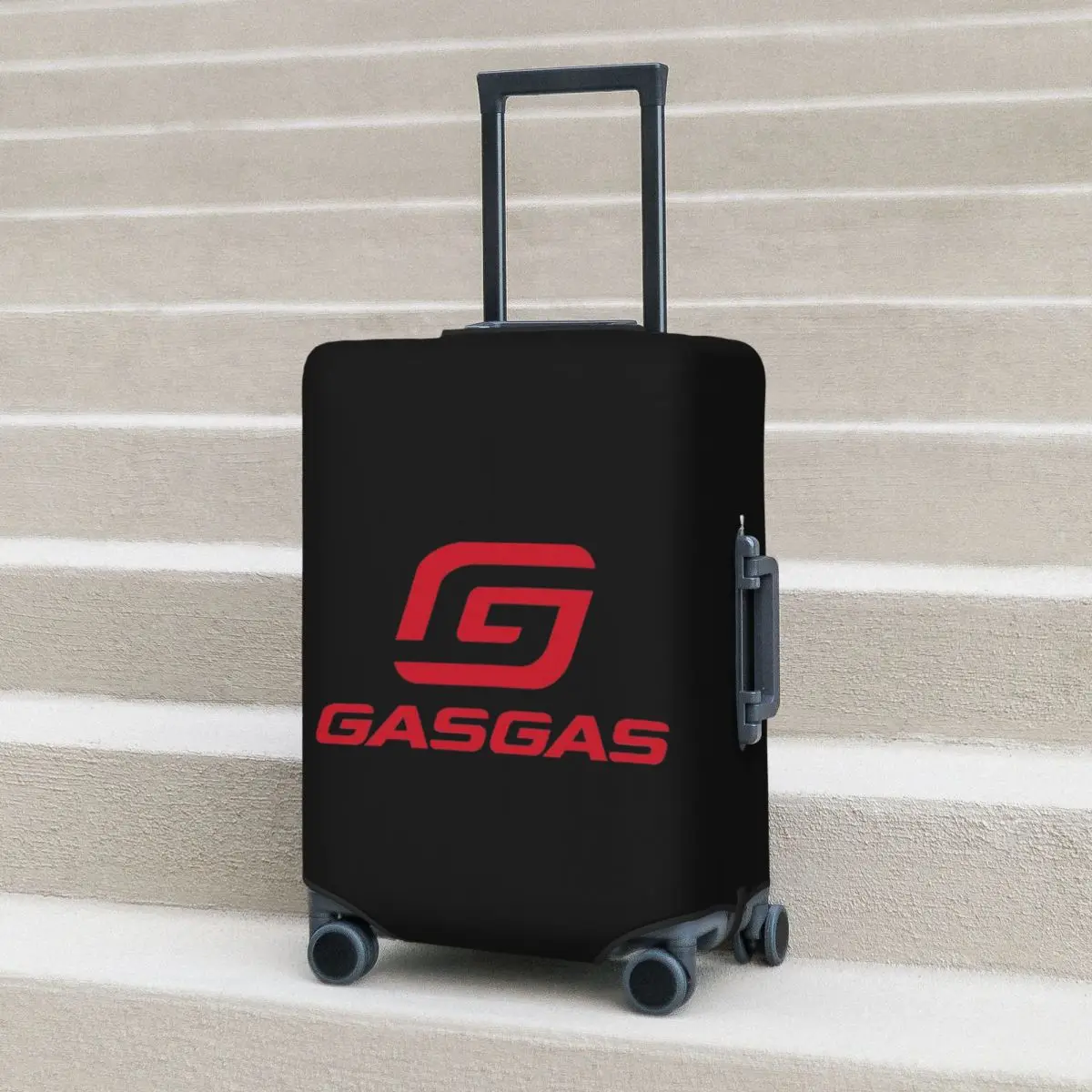 

Gasgas Plaid Logo Suitcase Cover Protection Elastic Trip Luggage Protector Covers for 18-32 Inch