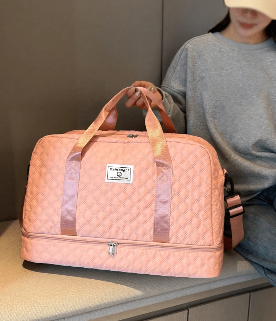 Однотонная дорожная спортивная сумка унисекс — многофункциональное отделение для обуви, легкий подарок большой вместимости