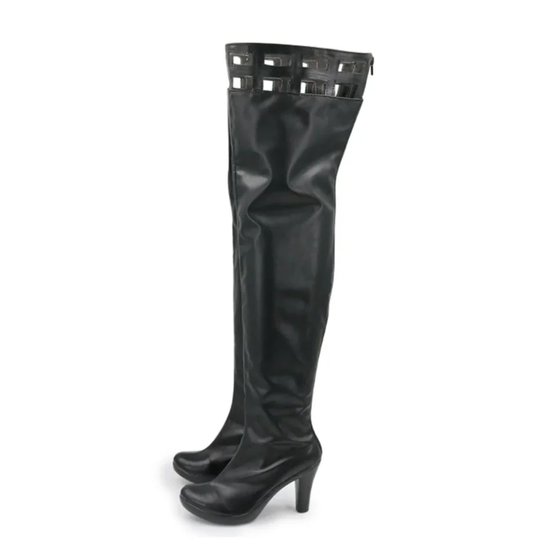 2025 11 SPY x FAMILY Yor Forger Botas Halloween Anime Zapatos de cosplay negros