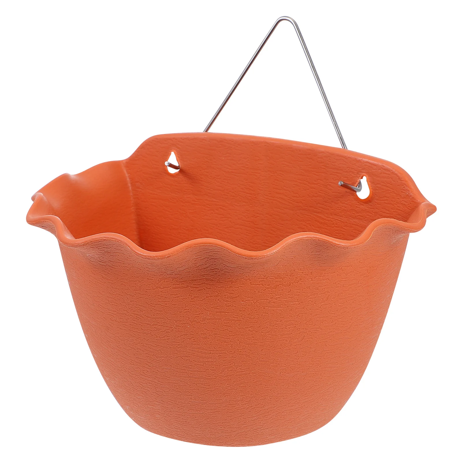 

1Pcs Vintage Style Hanging Flower Pot Durable Rustproof Outdoor Wall Hanging Flowerpot Suitable for Balcony Garden