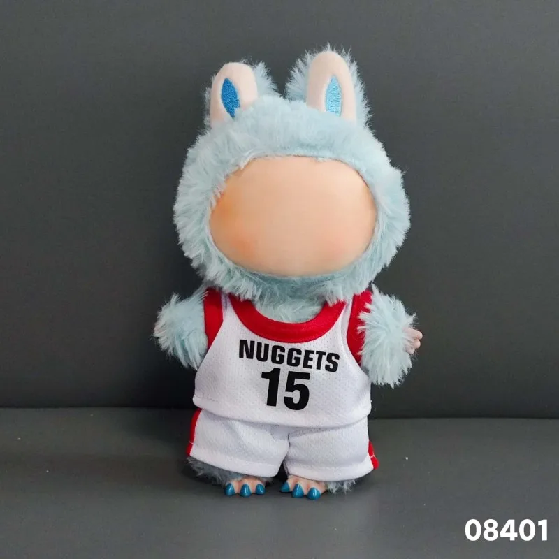 17 cm Kleidung für Labubu Fußball Basketball Größe 10 V1V2 Größe 7 Vinyl Anhänger Puppe Kleidung DIY Sportswear Junge Spielzeug