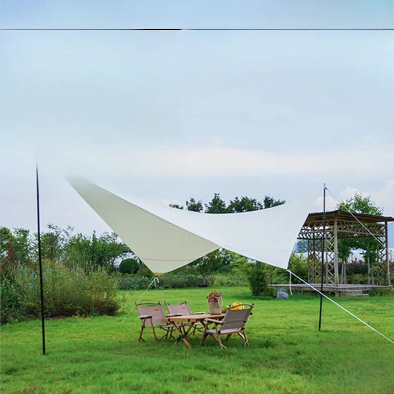 

Exquisite camping butterfly canopy tent silver-coated sunscreen UV protection picnic large awning