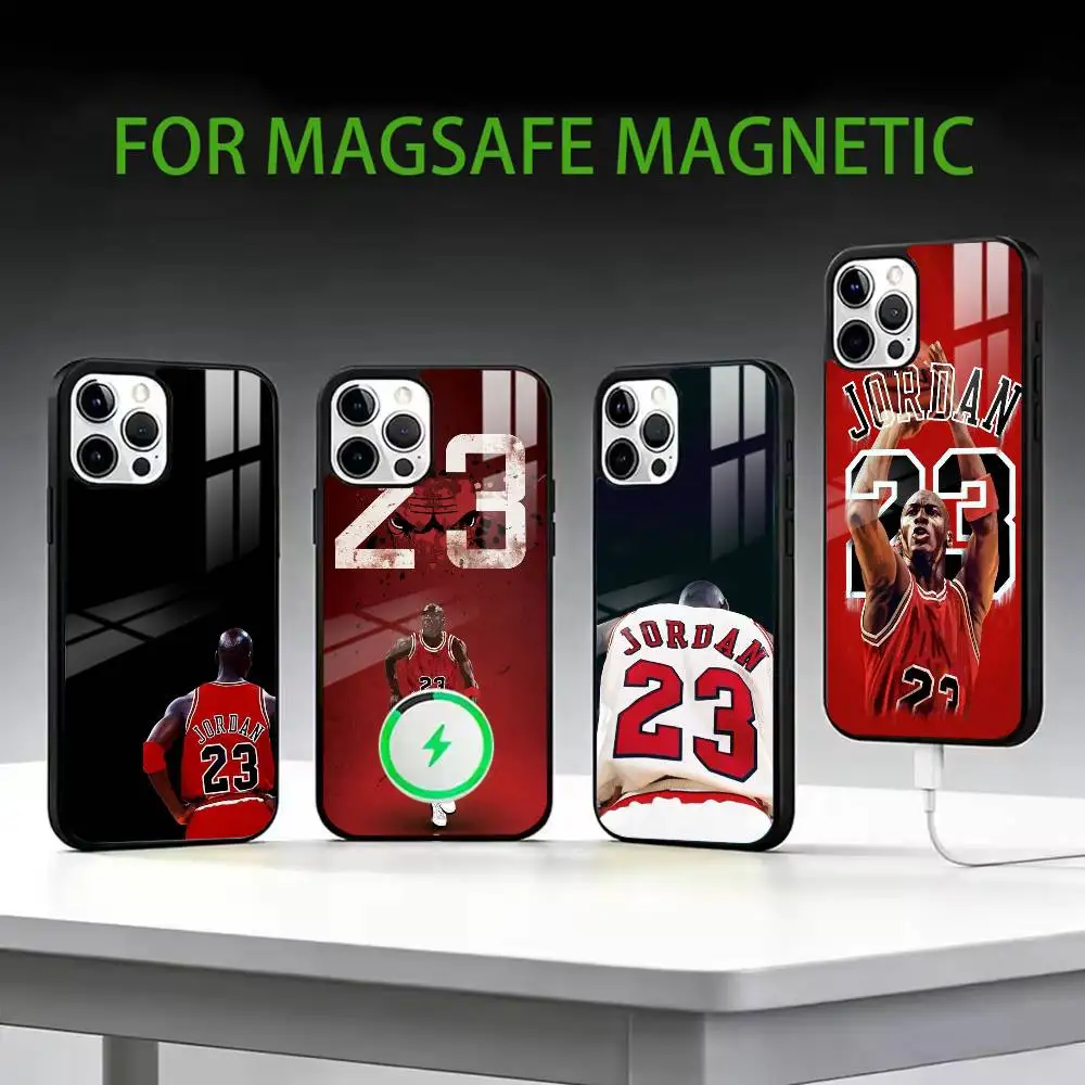 

J-Jordan Phone Case For iPhone17,16,15,14,13,12,11 Plus,Pro Max Magnetic For Magsafe Wireless Charging