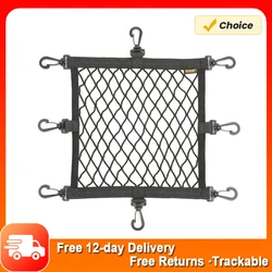 Motorcycle Helmets Elastic Net Bag Trunk Luggage Mesh Net Bag with 8 Hooks Universal Helmets Hold Storage Motor Helmets Storage