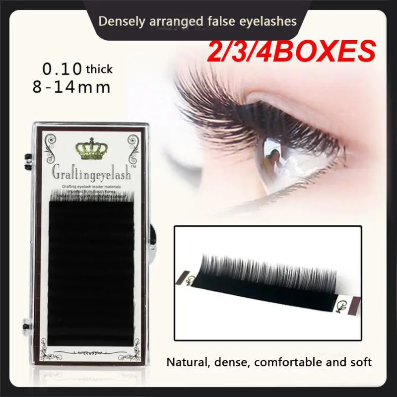 2/3/4BOXES Filament Grafted Eyelash Dense Natural Easy To Disassemble Black New Beauty Cosmetics Tool False Eyelashes