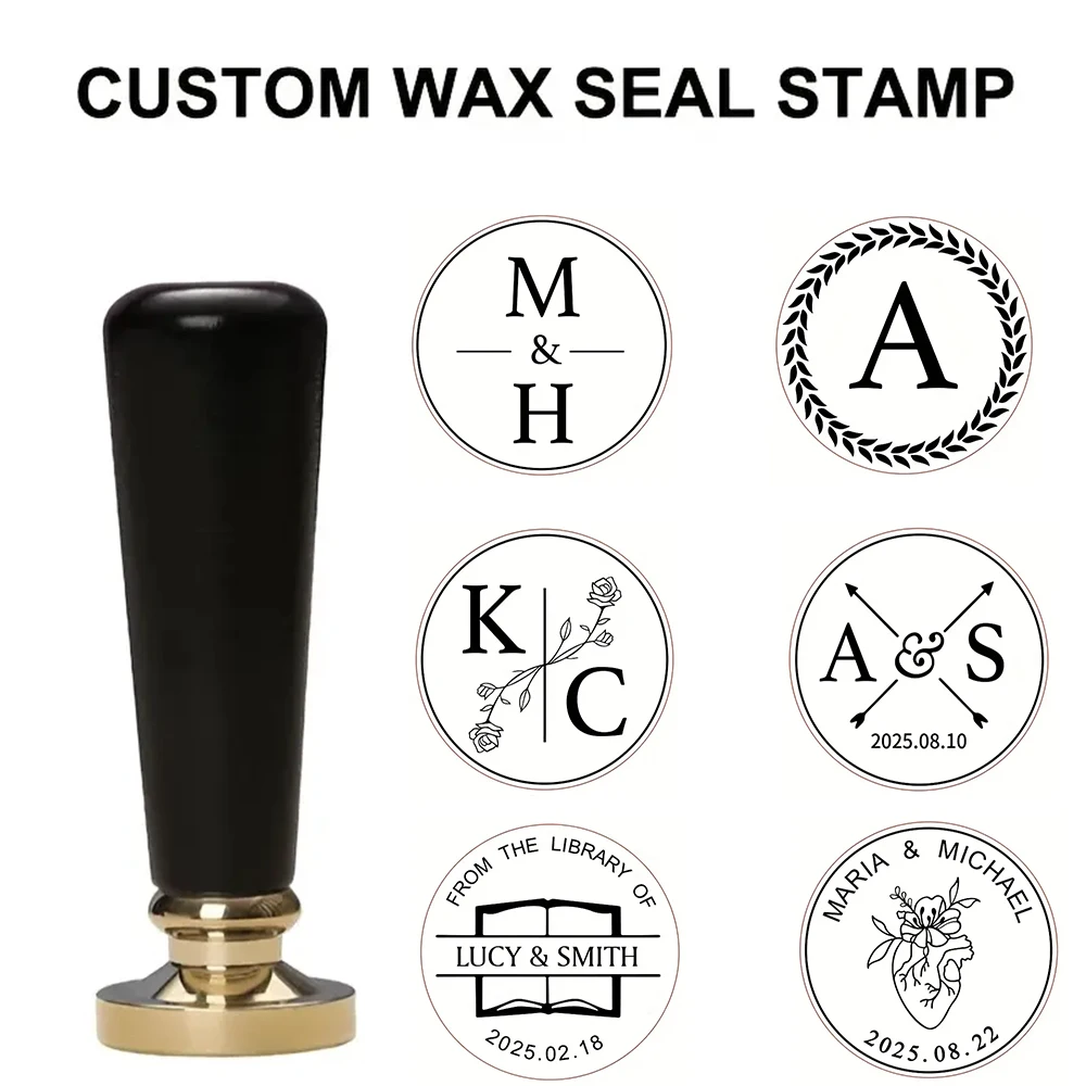 

Custom Wax Seal Stamp Your Own Design Logo Picture Personalized Text Stamps for DIY Wedding Invitations Envelopes Decoration