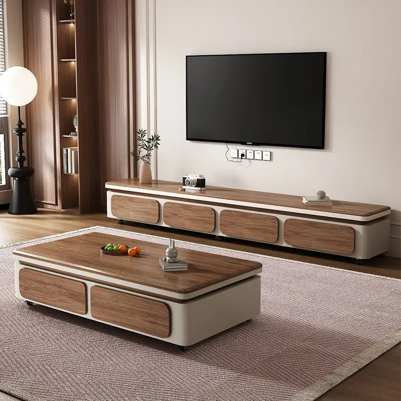 

Журнальный столик из орехового крема по индивидуальному заказу для гостиной, дома, небольшой квартиры, минималистский средневековый дизайнерский столик