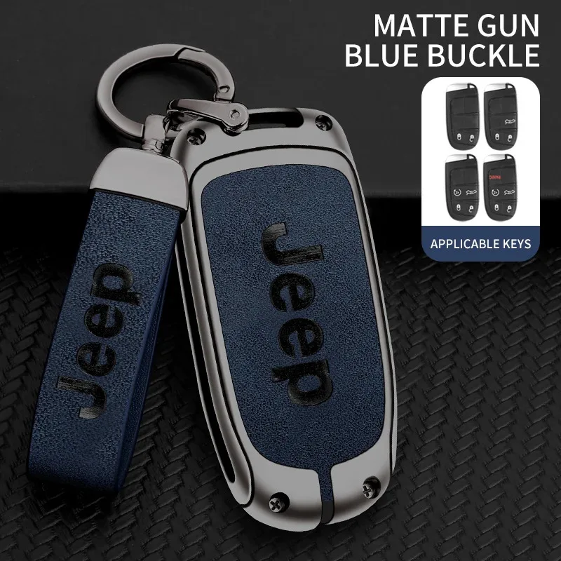

Jeep Grand Cherokee Wrangler JK Renegade Patriot Commander Compass Gladiator Wagoneer Car Alloy Key Case Key Bag Shell Key Chain
