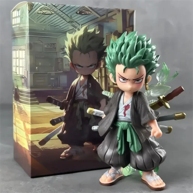 15cm One Piece Anime Figure GK Roronoa Zoro Standing Manga Statue Action Figure Collection Model Children Christmas Toy Gifts