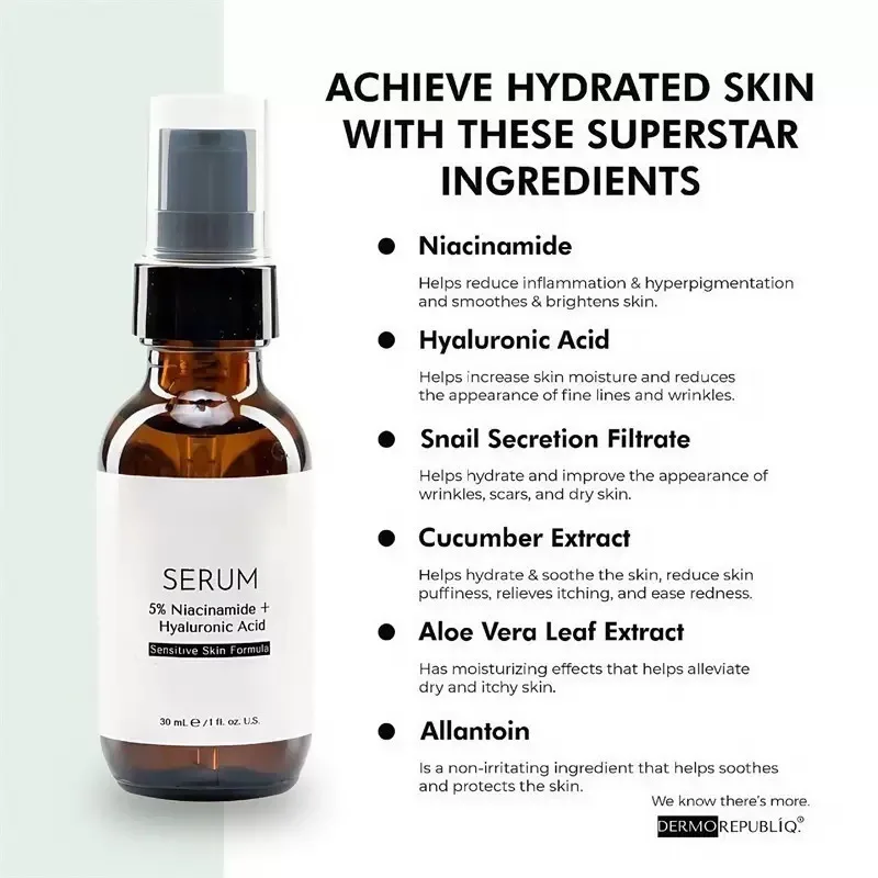 

Refreshing Arbutin Niacinamide Hyaluronic Acid Serum Moisturizes Improves Skin