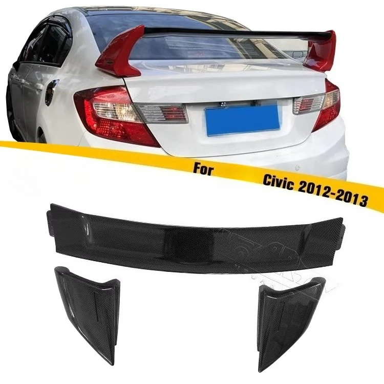 

Factory Wholesale Auto Accessories ABS Plastic Carbon Fiber TYPE R Rear Trunk Spoiler for Civic 9TH Gen 2012 2013