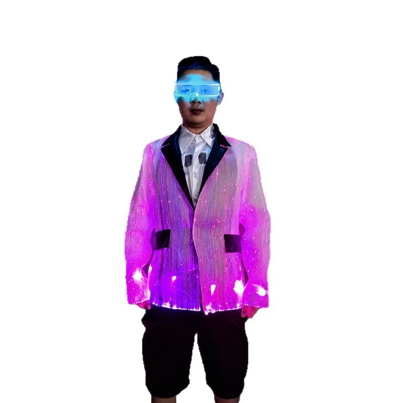Fiber optic dovetail suit luminous clothing, fiber optic fabric, performance clothing c