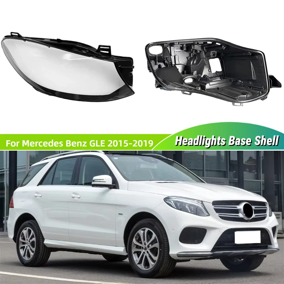 For Mercedes Benz GLE W292 2015 2016 2017 2018 2019 GLE300 GLE320 GLE350 GLE400 GLE450 Front Lamp Cover Car Rear Base