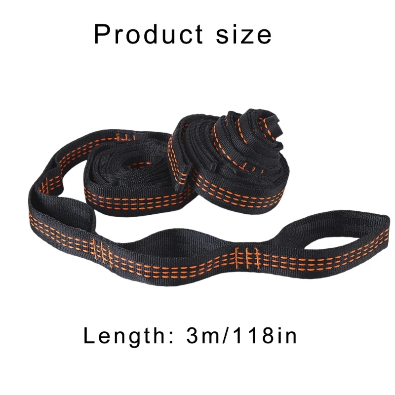 2Pcs Outdoor Camping Hammock Strap Reinforced Nylons Strap Hammock Accessories