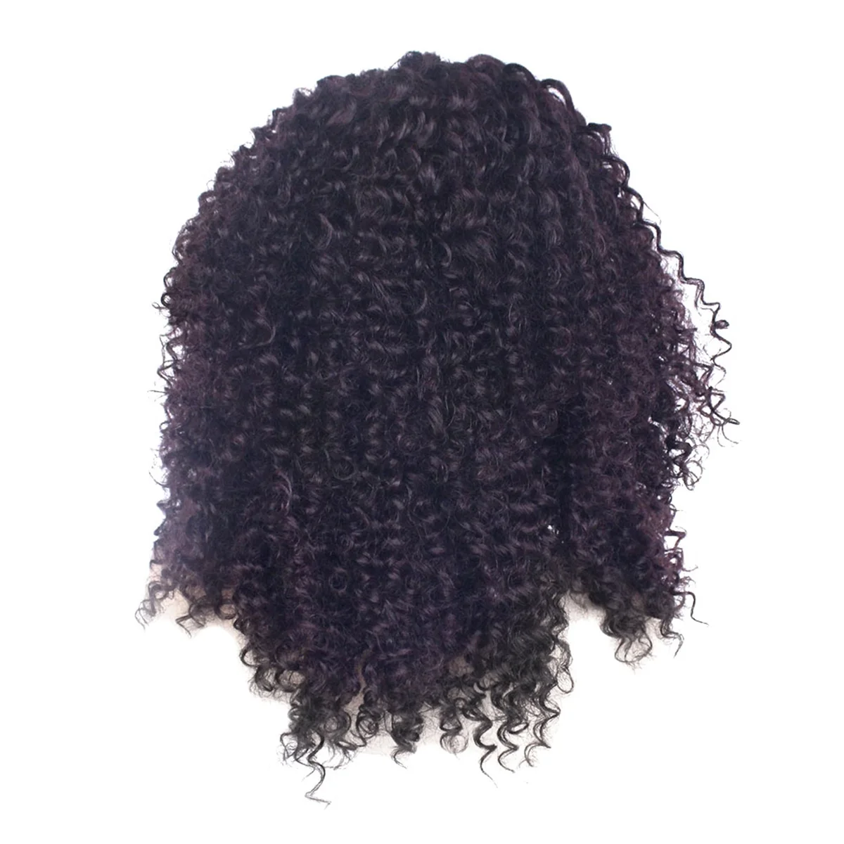 AT53 14 Inches Loose Curly Deep Wave Lace Front Wig Heat Resistant Synthetic Middle Part Wig for Women