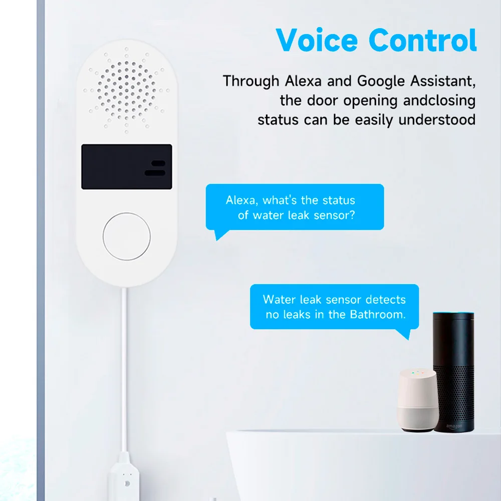 Tuya Wifi Smart Wasser Alarm Lecks ucher Flut lecks ensor Erkennung Home Security Sound und Licht Alarm Sicherheits system