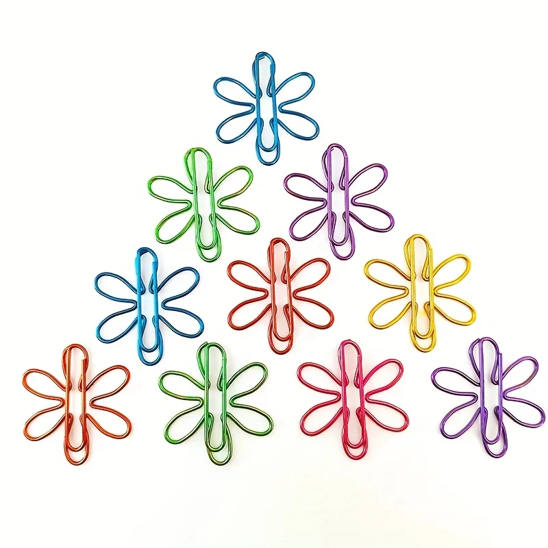 12pcs Meters Colorful Paper Clips, Multifunctional Iron Bookmark & Paper Clamp, Office Supplies, Ideal Gift for School