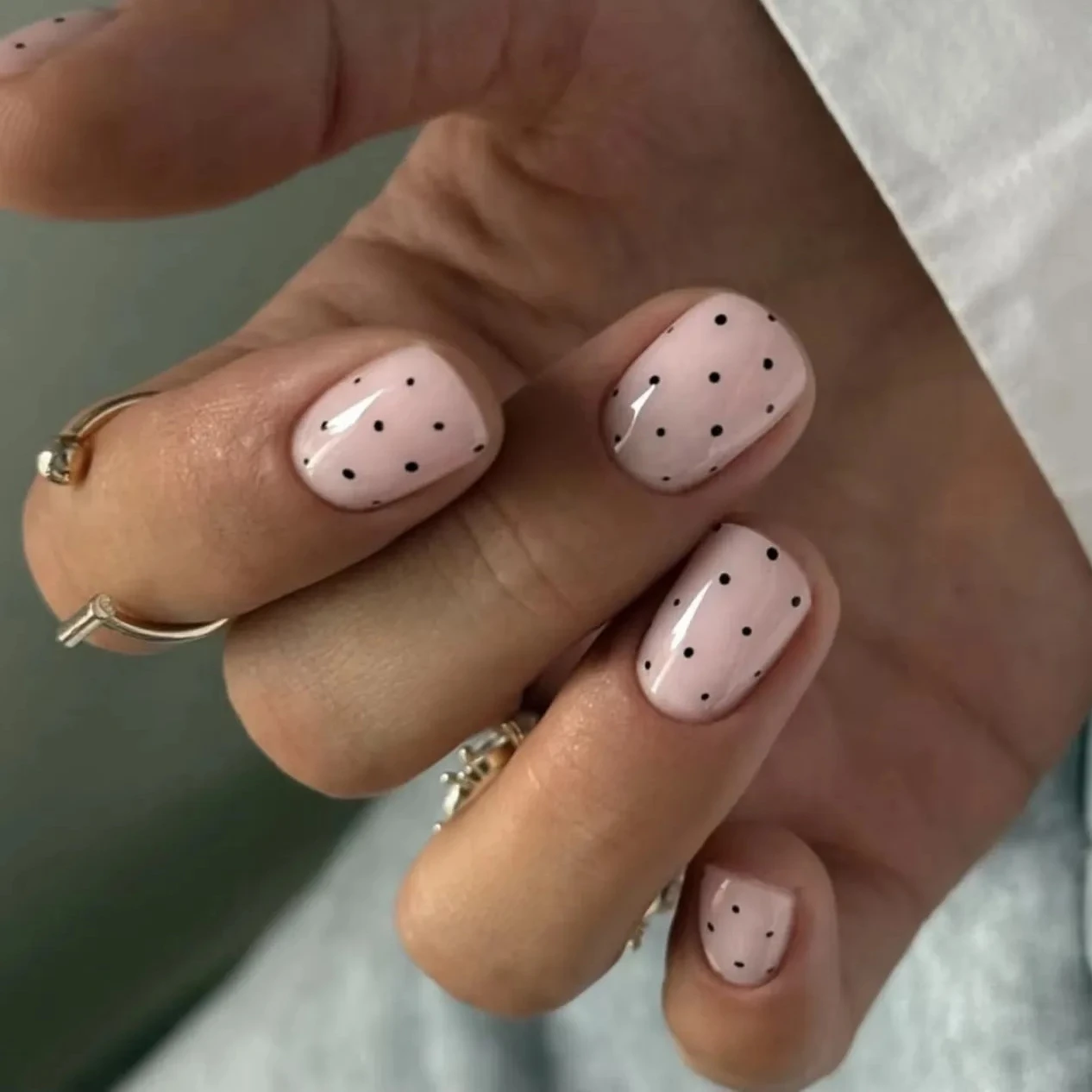 

Lovely Polka Dots Square False Nails French Bowknot Leopard Round Almond Fake Nails Art Charm Long Pointed Press on Nails Tools