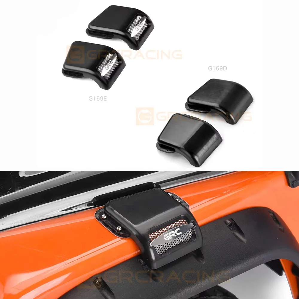 

For 1/10 Rc Crawler Traxxas Trx4 Defender Trx-4 Rc Car Part Black Abs Hood Side Air Intake Grille A/b Type