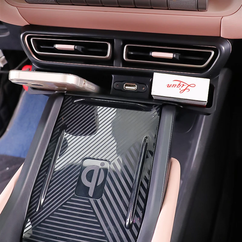 

Автомобильный ящик для хранения воздуховыпускного отверстия с USB-кронштейном для мобильного телефона BYD Seagull Dolphin Mini 2023 2024, аксессуары для модификации интерьера