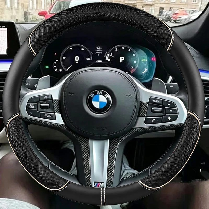 Hand-stitched Black Super-fine Suede Car Steering Wheel Cover for bmw M Sport G30-G32 G20 G21 G11 G14-G16 X3 G01 X4 G02 X5 view 4