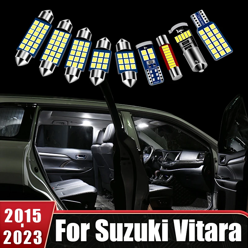 For Suzuki Vitara LY 2015 2016 2017 2018 2019 2020 2021 2022 2023 5pcs Car LED Lights Reading Lamps Trunk Bulbs Accessories