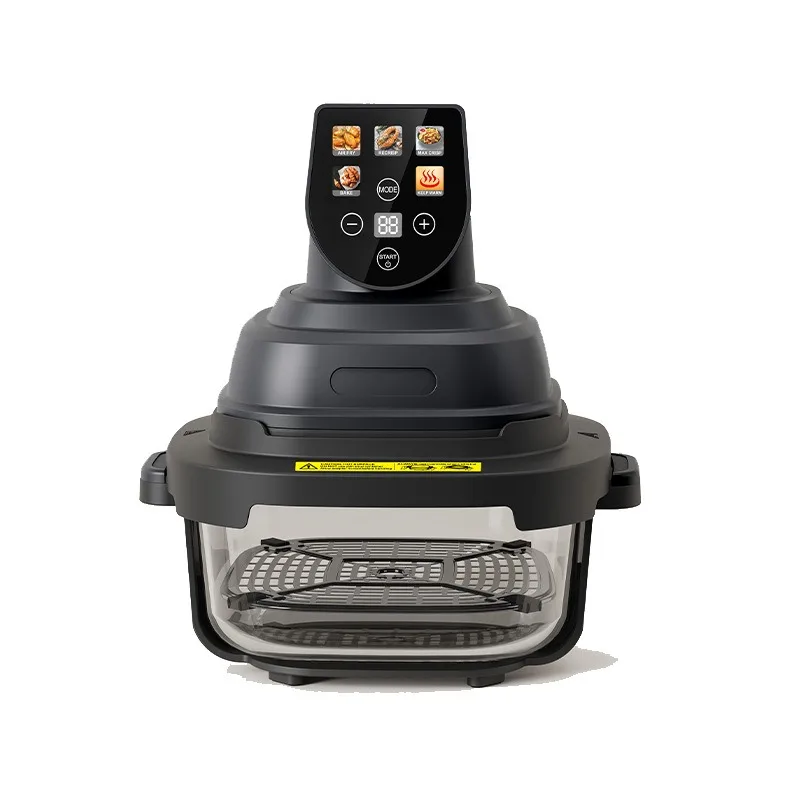 Household Large Capacity Air Fryer, Borosilicate Glass Visual Window, Dual Chamber & 3D Heating Design, Export Ready
