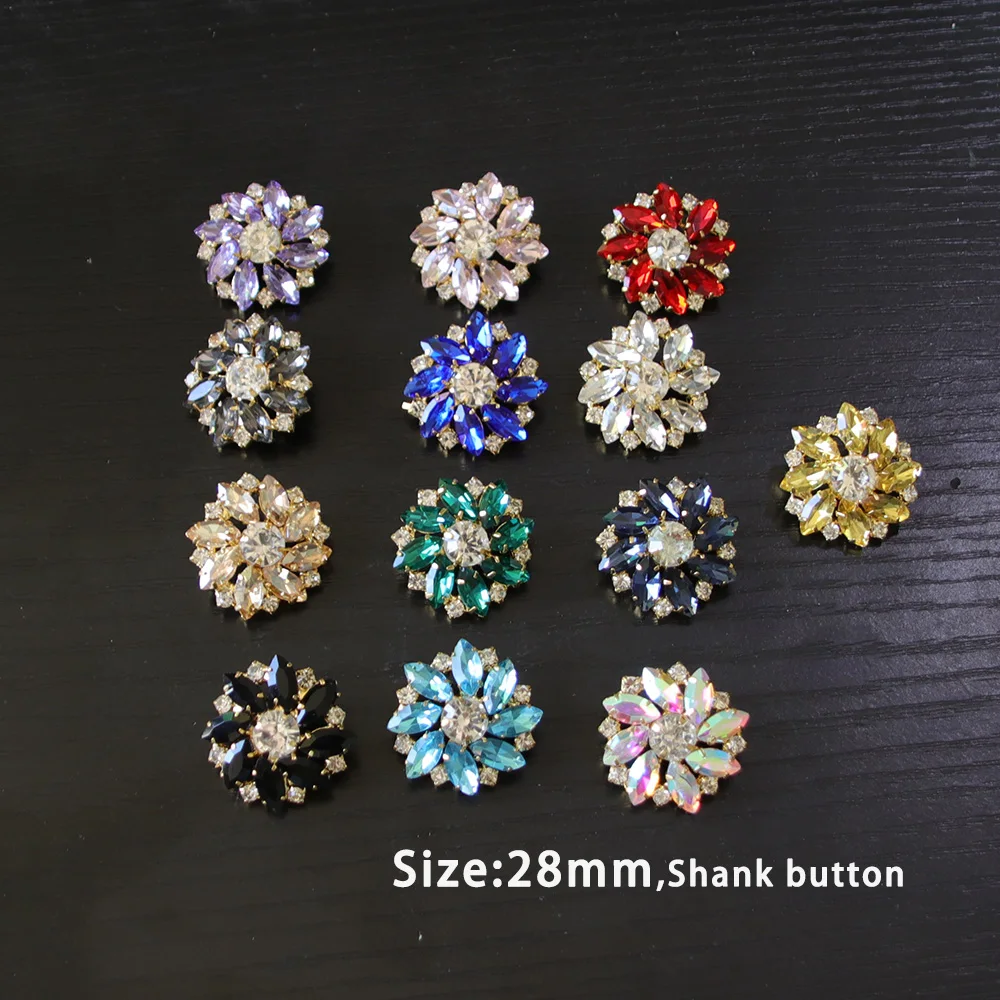 HOT Shining Brooch 5Pcs/Set 45*25mm Crystal Accessories Fashion Gorgeous Wedding Invitation Holiday Creative Decoration