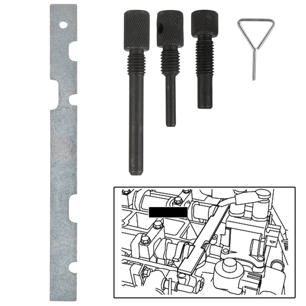 For Ford C-MAX Cougar Fiesta for Mazda For Volvo 5pcs Crank Locking Setting Car Engine Camshaft Timing Locking Repair Tool Kit