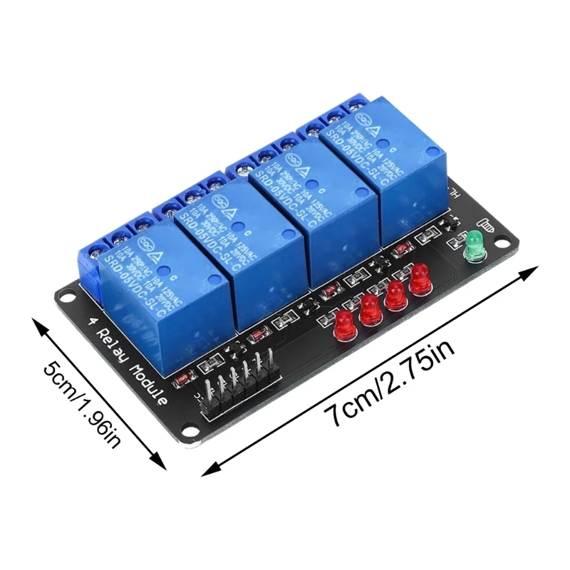 Modulo relè a 4 canali Scheda interruttori relè a 4 Modulo relè facile da integrare per progetti elettronici automazione