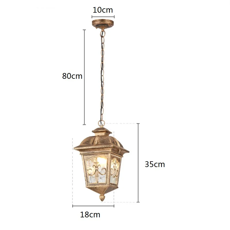 Outdoor Pendant Light Lobby Lamp Garden Ceiling Lights Brown Chandelier Lighting Outside Pendant Light Include Bulb