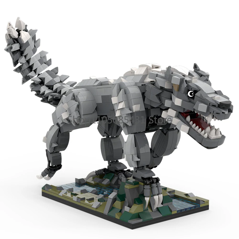 

MOC-98876 Norse Mythology Giant Wolf Building Blocks Set - Sun-Eating Mythical Beast Model Kit for Adults Collection