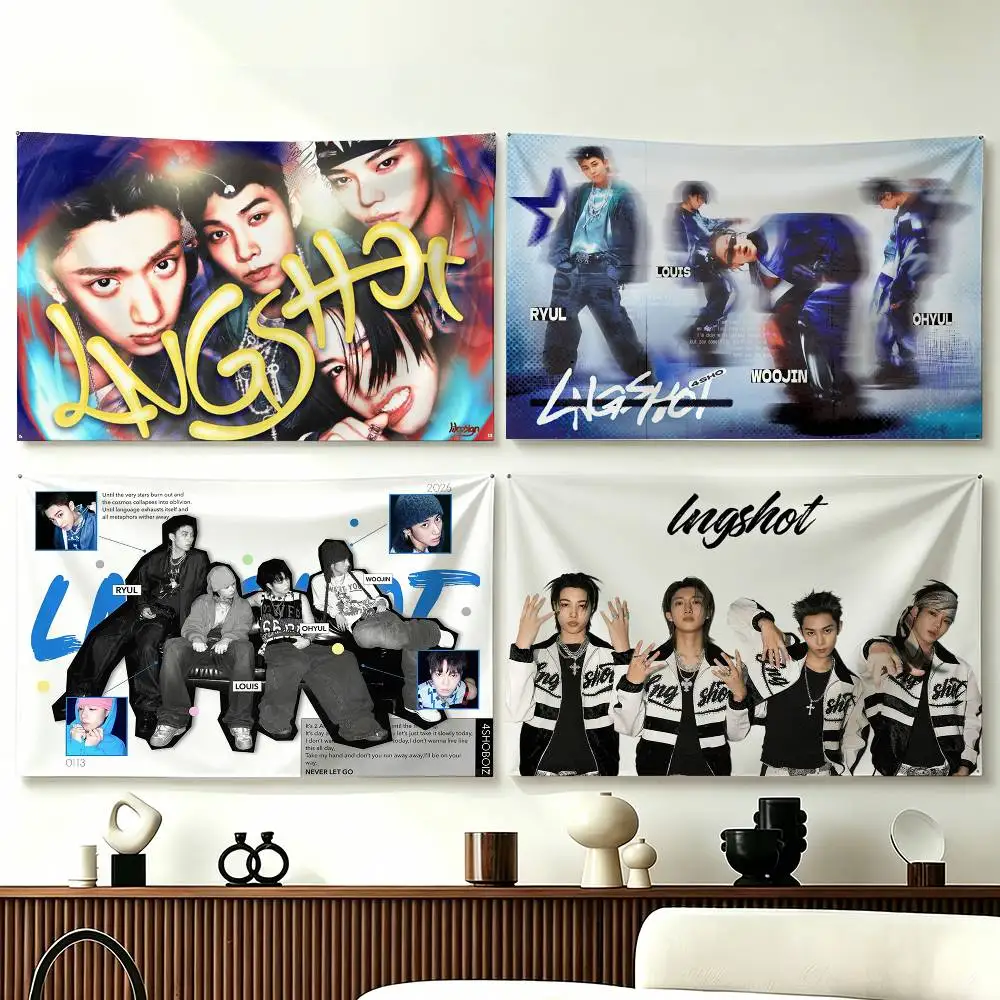 LNGSHOT SHOT CALLERS lngshot4sho Flags Wall Hanging Tapestry Outdoor Garage Room Decorative flag Background Blanket