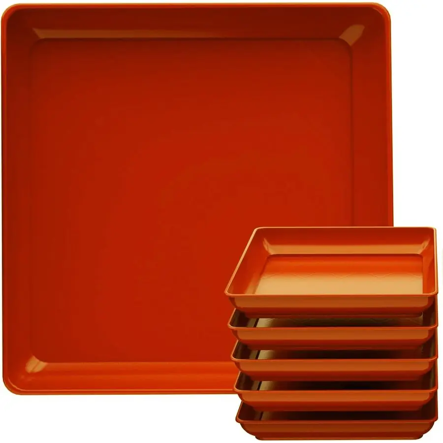 

Square Plant Saucer 20 Inch 5 Pack, Planter Trays for Flower Pots, Plant Water Catcher Drip Dishes, Plastic Bottom Watering Plat