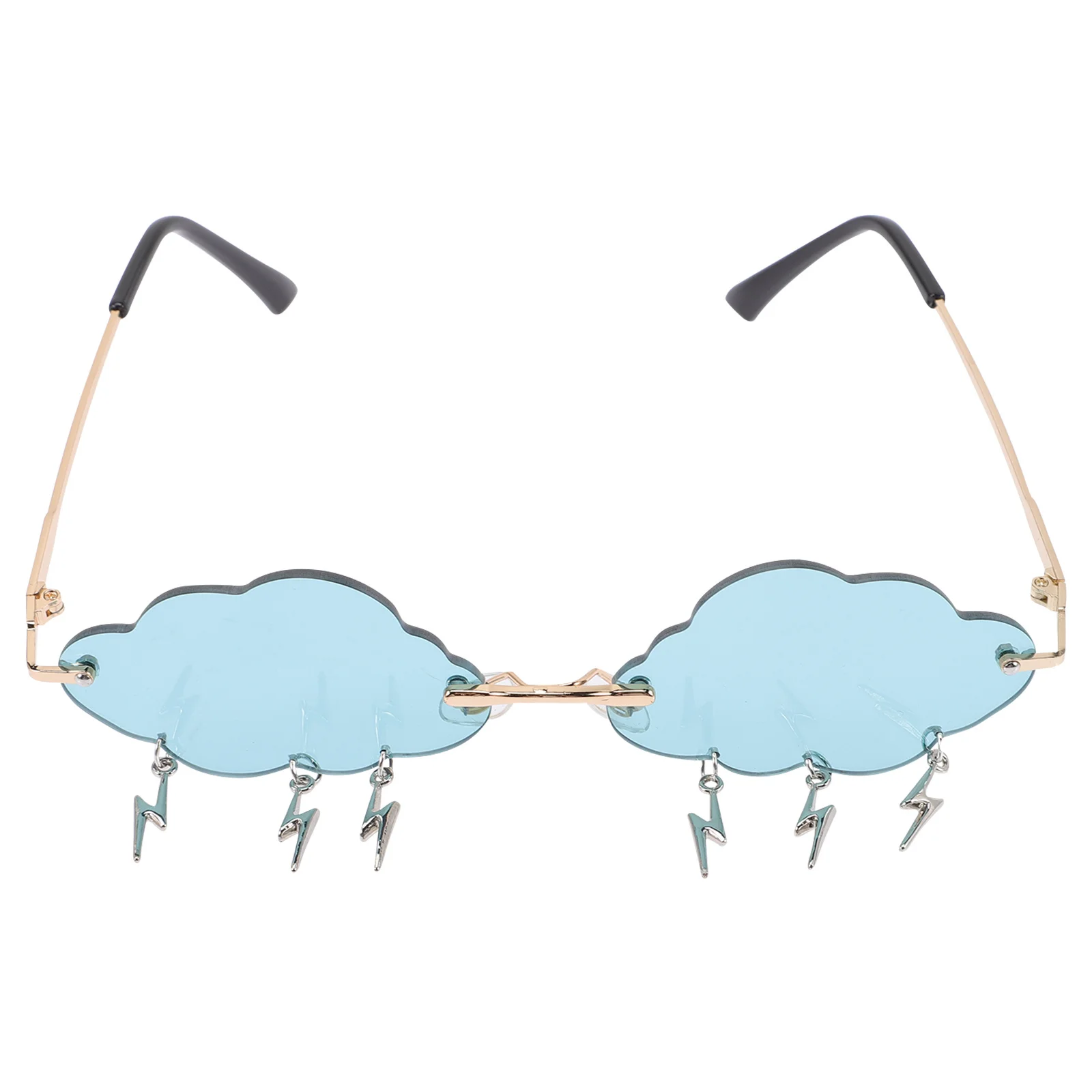 

Irregular Sunglasses Cloud Shaped Design Frameless Uv Protection Party Eyewear Funny Photo Prop Accessory
