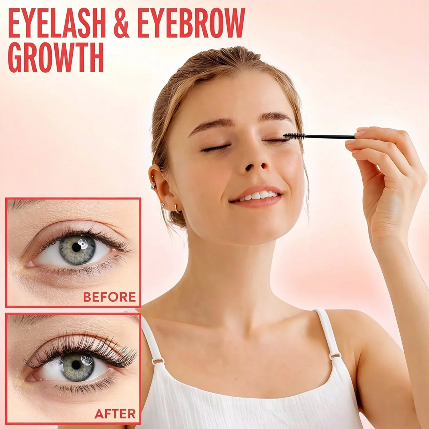 Castor Oil Eyelash Eyebrow Growth Serum 59ml Mascara Wand Brow Brush Applicators Pure Cold Pressed Castor Oil