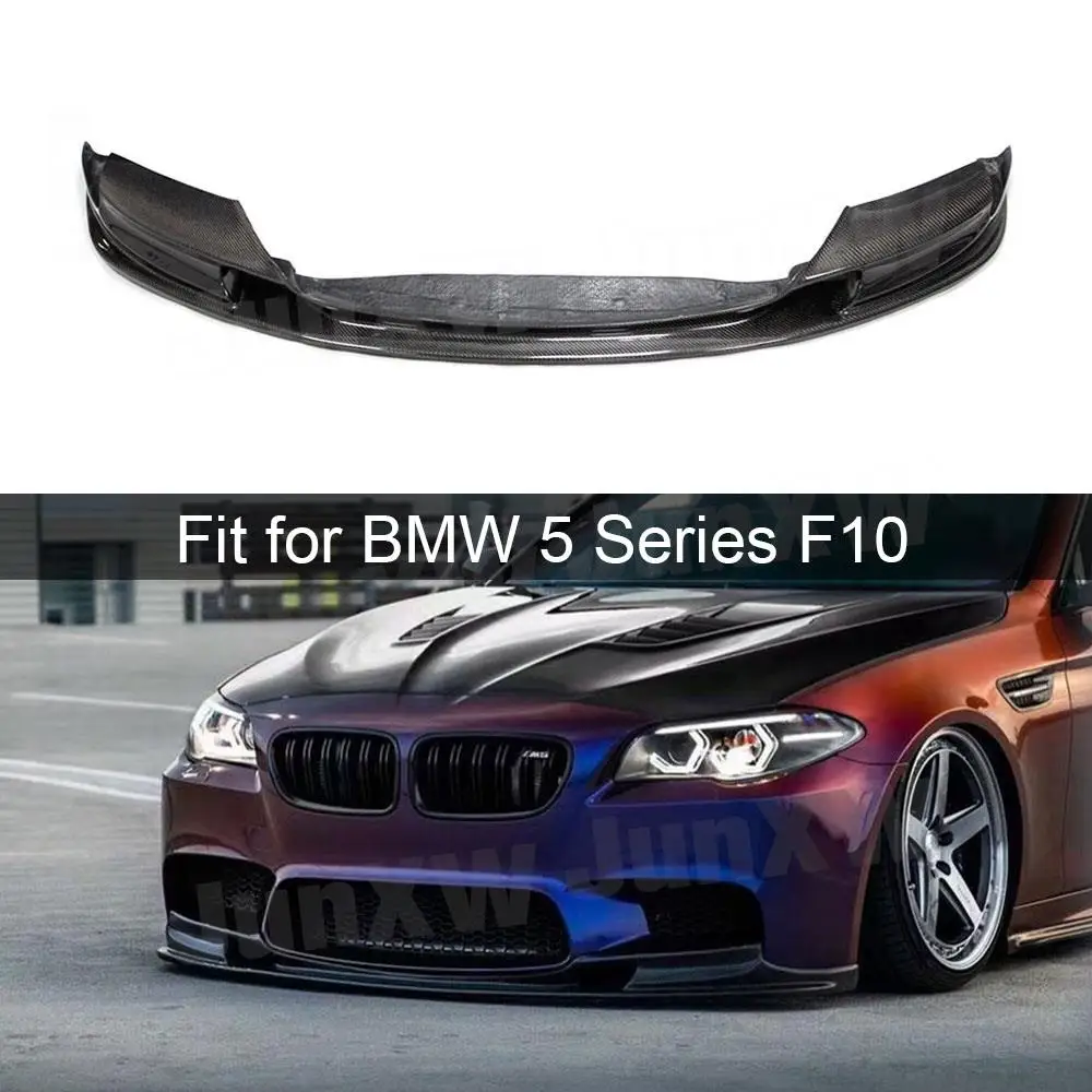 

Carbon Fiber Front Bumper Lip Chin Spoiler Covers For BMW 5 Series F10 M5 Sedan 3D Style 2012-2016 FRP Protect Covers